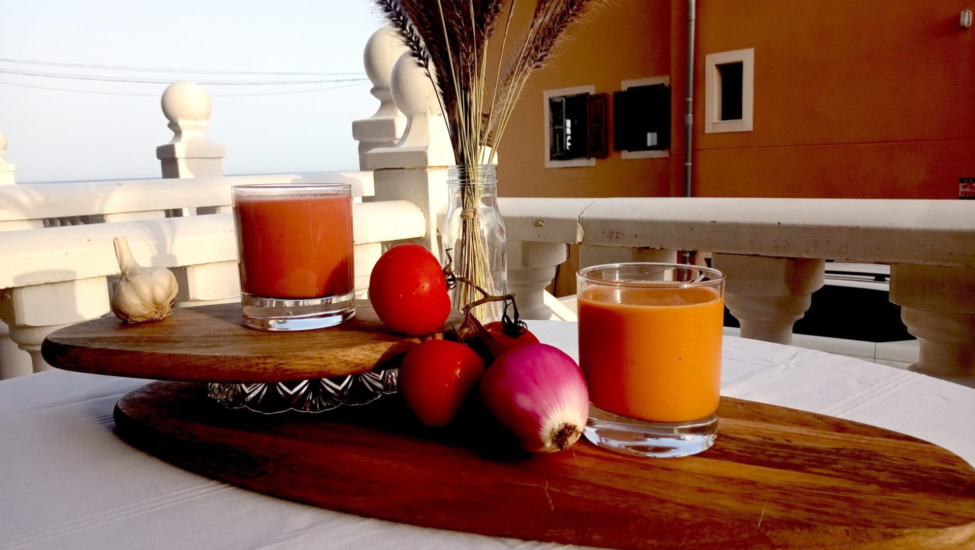 gazpachos de cereza y melocoton